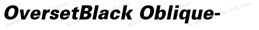 OversetBlack Oblique字体转换